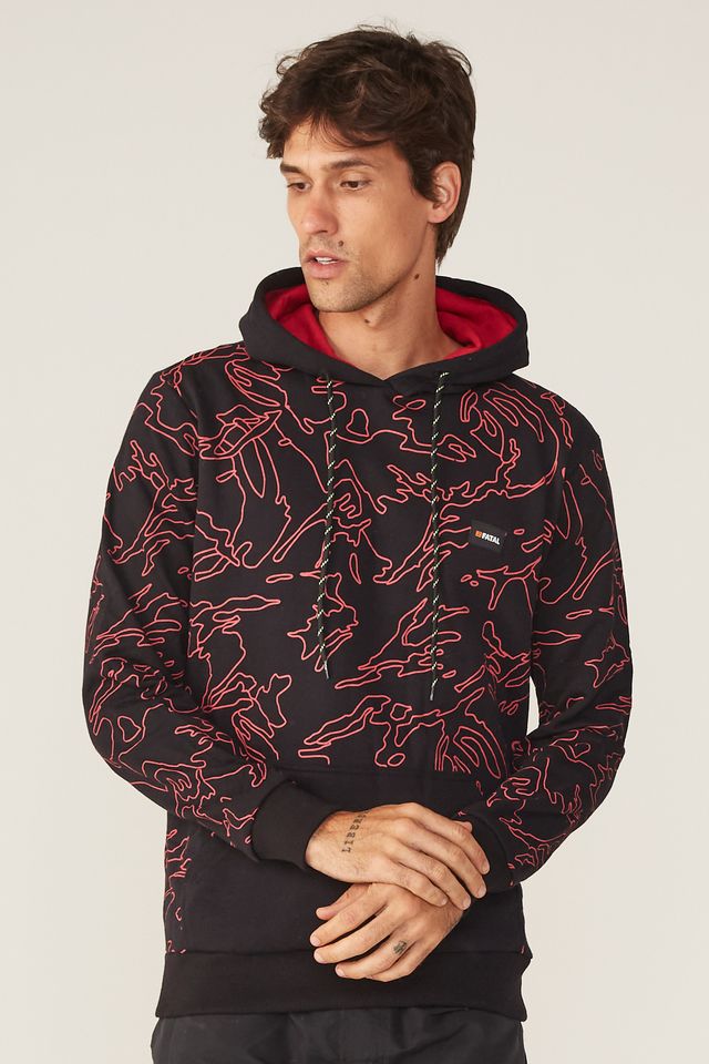 h&m roses moletom com capuz