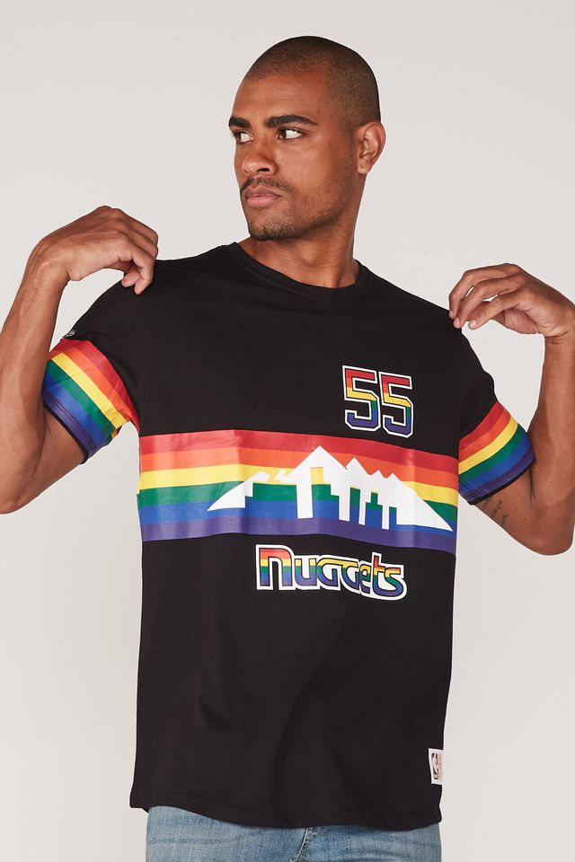 denver nuggets rainbow moletom com capuz