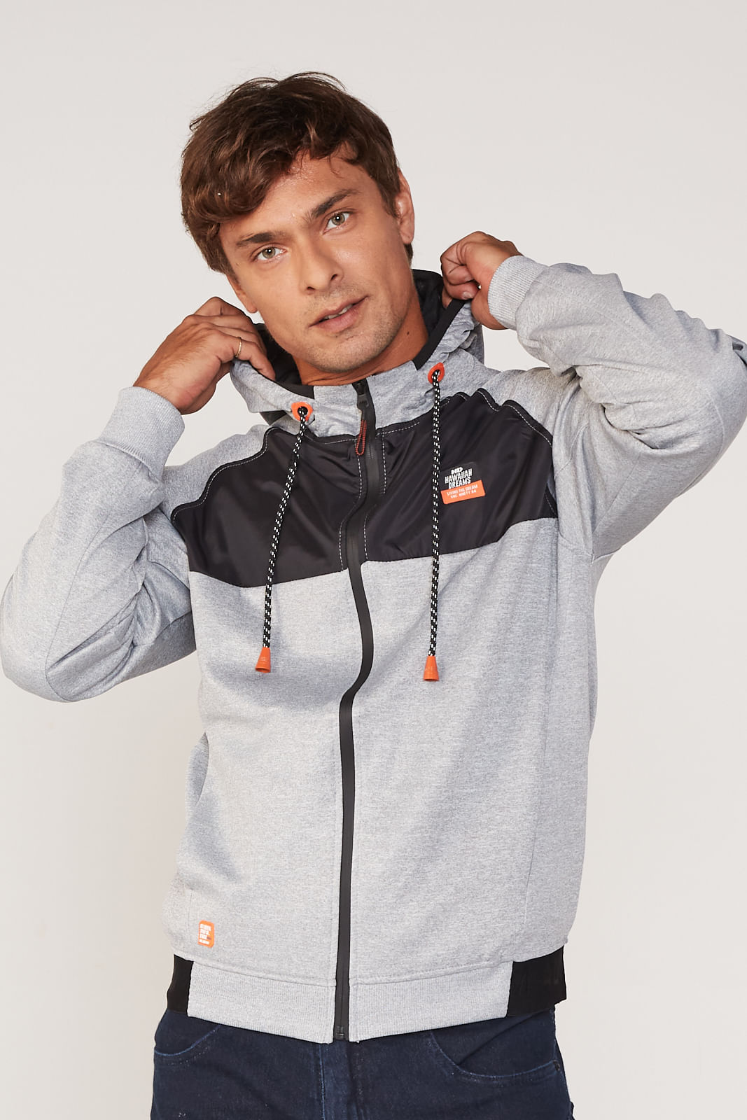 superdry bonded zip moletom com capuz