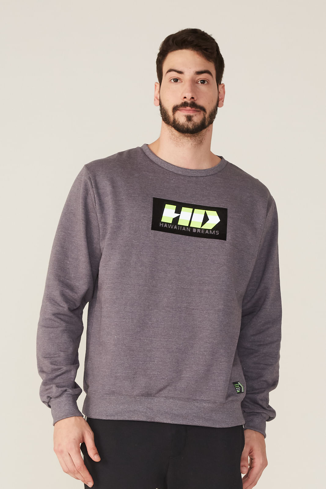 Moletom HD Fechado Gola Careca Cinza Mescla Escuro Menor preço em Moletom HD Fechado Gola Careca Cinza Mescla Escuro