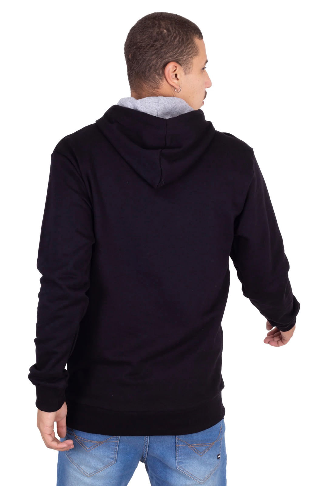 black moletom com capuz mens xl