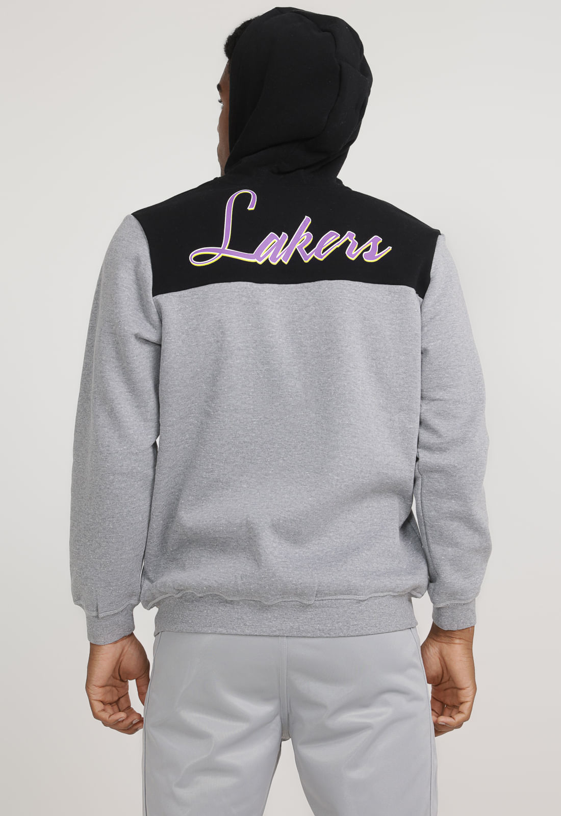 white lakers moletom com capuz