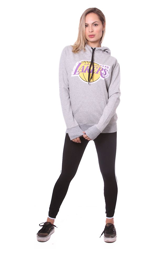 lakers cropped moletom com capuz