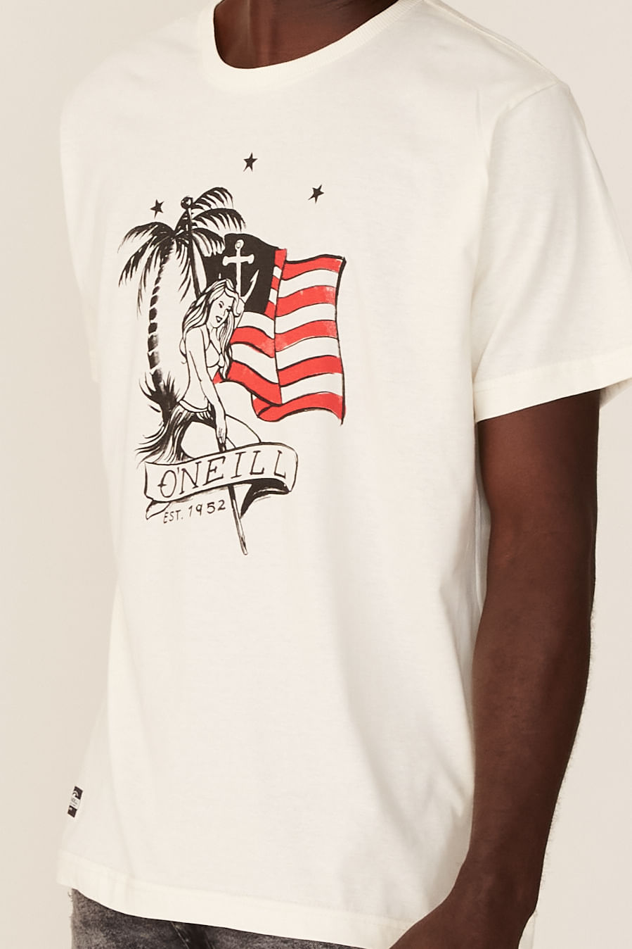 Camiseta Oneill Estampada Off White