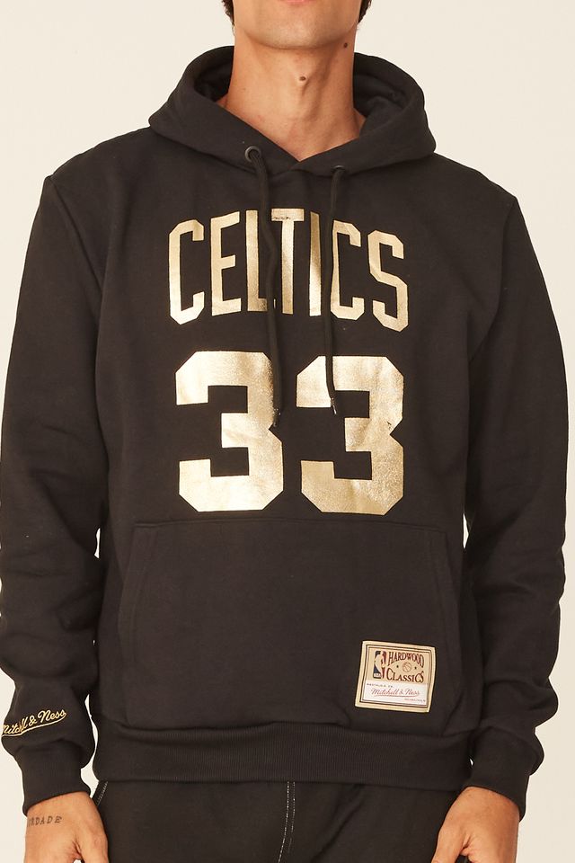 boston celtics black moletom com capuz