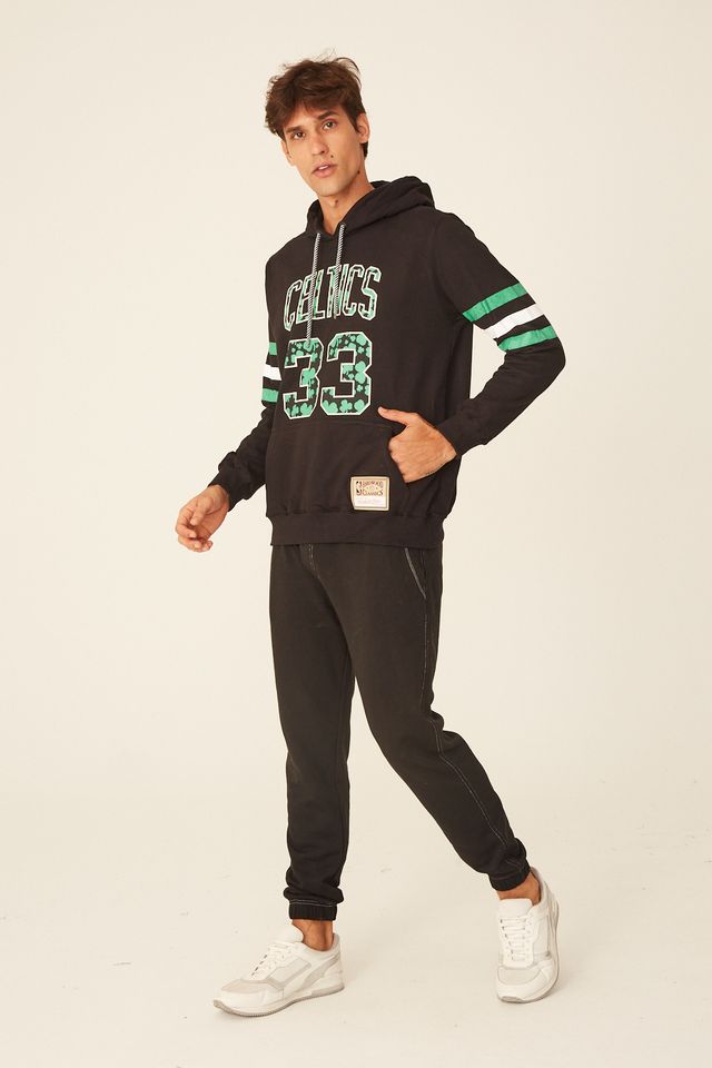 boston celtics zip up moletom com capuz