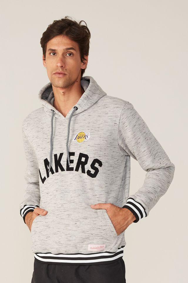 white lakers moletom com capuz