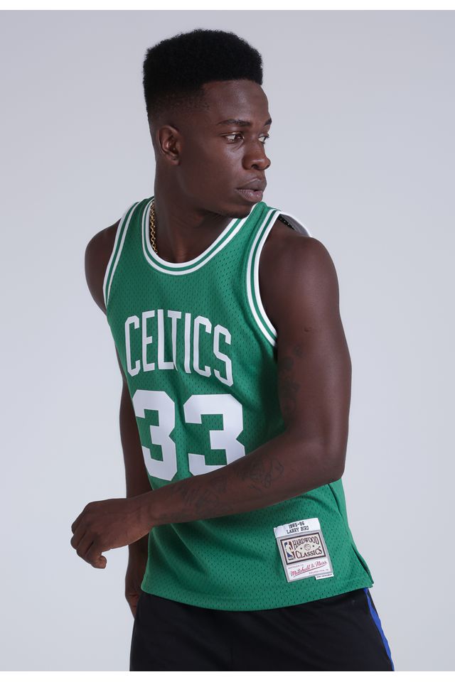 Regata Mitchell Ness Swingman Estampada Boston Celtics Larry Bird Verde Starter Regata Mitchell Ness Swingman Estampada Boston Celtics Larry Bird Verde Starter