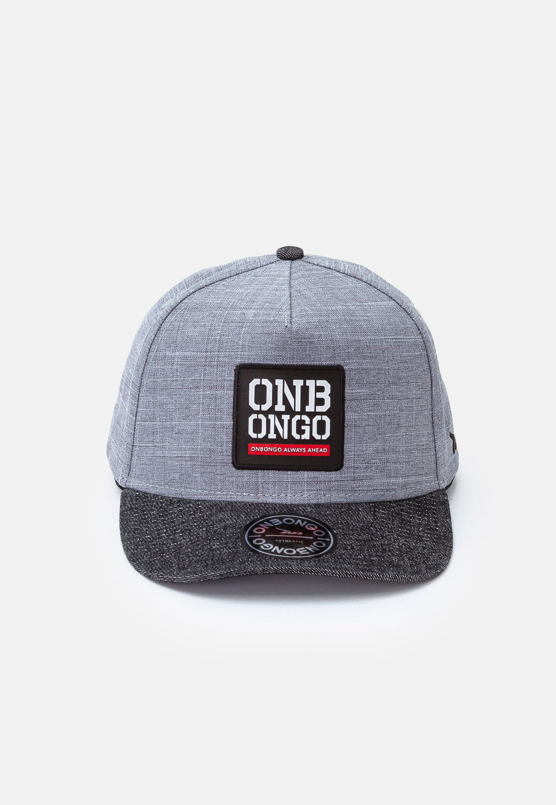 Boné Onbongo Aba Curva Snapback Cinza Multicores
