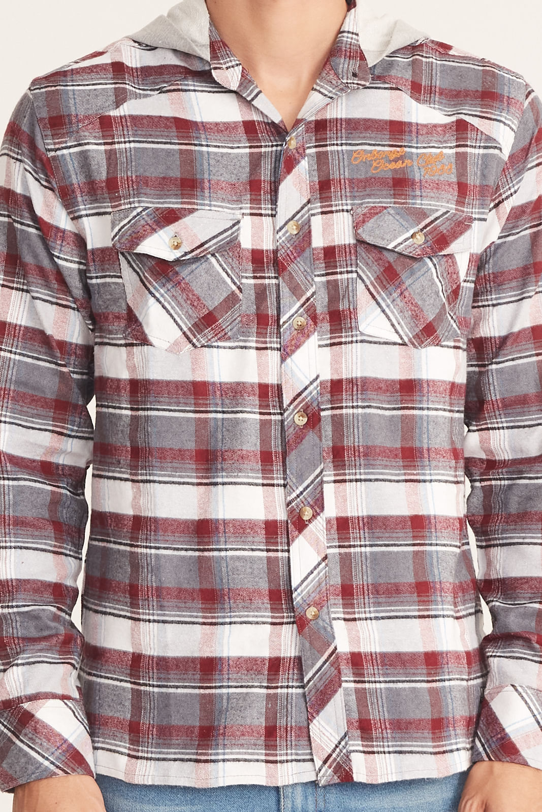 button up flannel moletom com capuz
