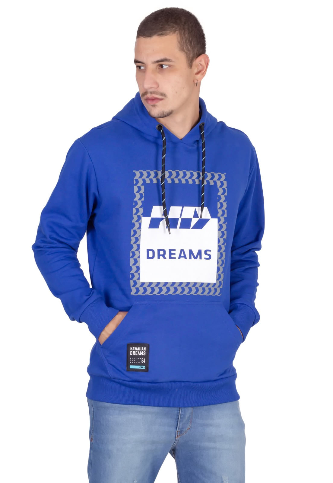 blue 84 moletom com capuz