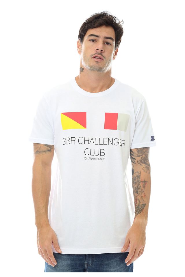 Camiseta-Starter-Estampada-Challenger-Flag-Collab-Snearkersbr-Branca