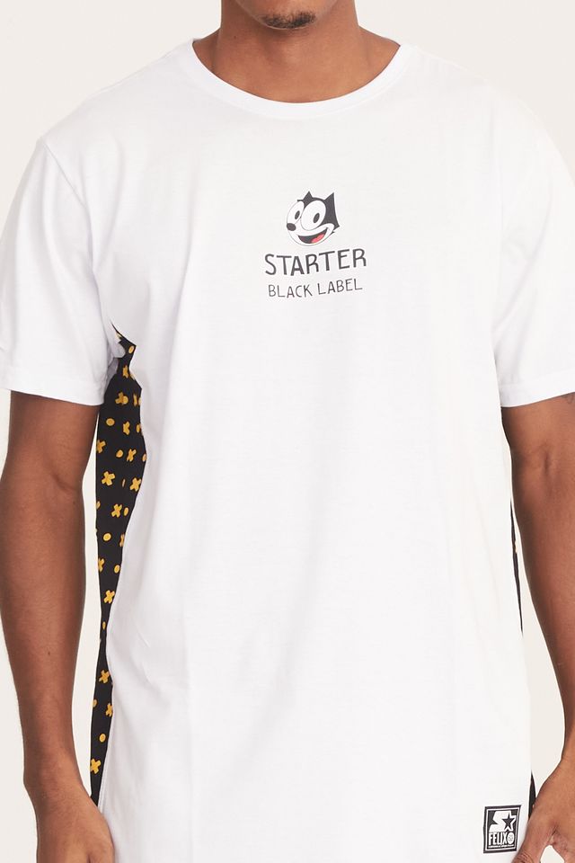 Camiseta-Starter-Especial-Collab-Gato-Felix-Branca