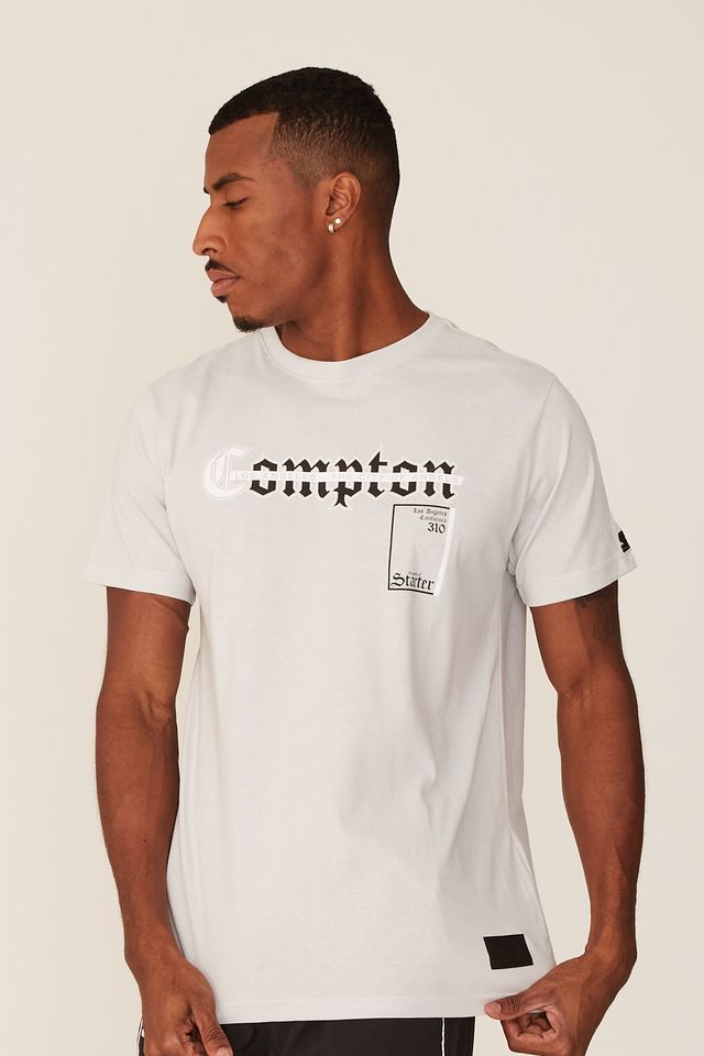 Camiseta-Starter-Estampada-Compton-Cinza-Metalico
