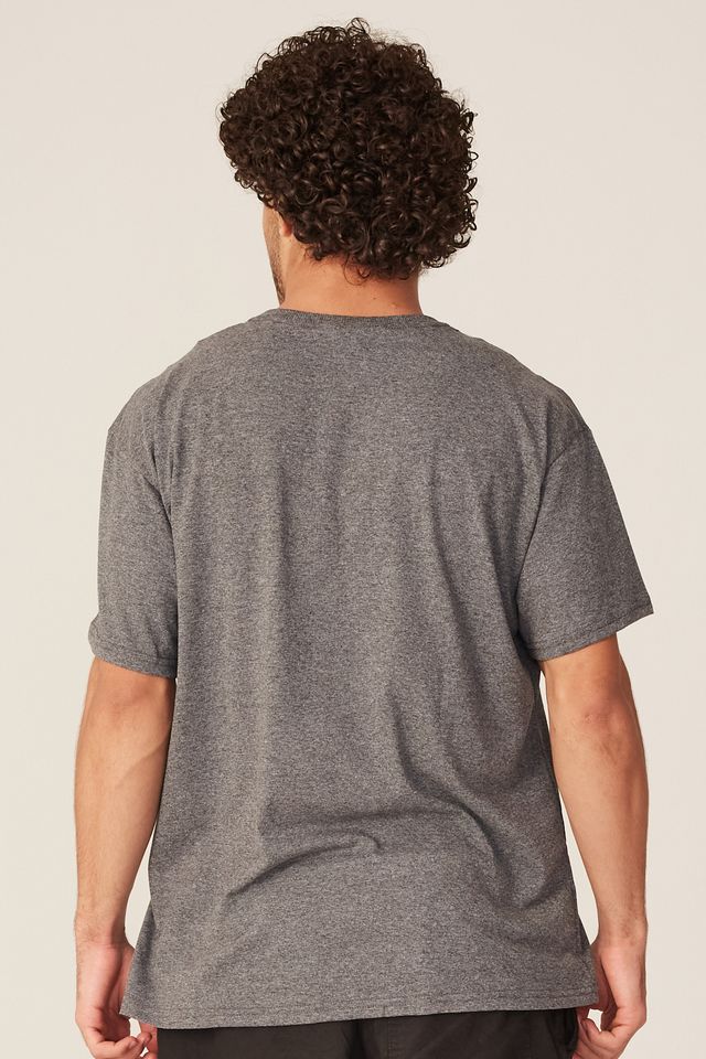 Camiseta-Starter-Plus-Size-Estampada-Compton-Cinza-Mescla-Escuro
