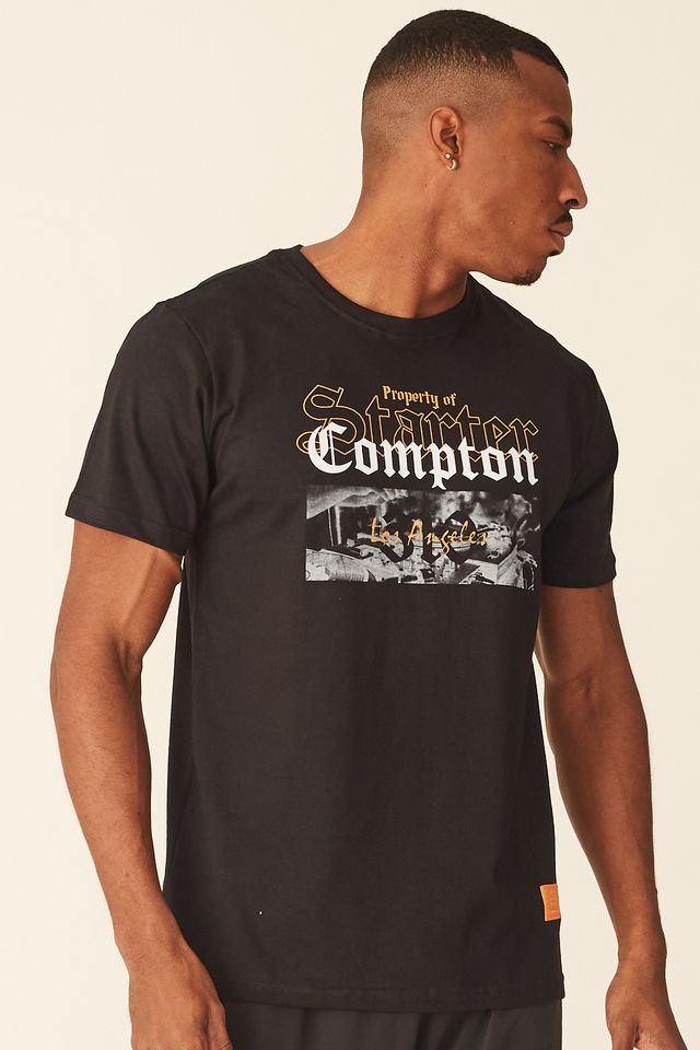 Camiseta-Starter-Estampada-Compton-Preta