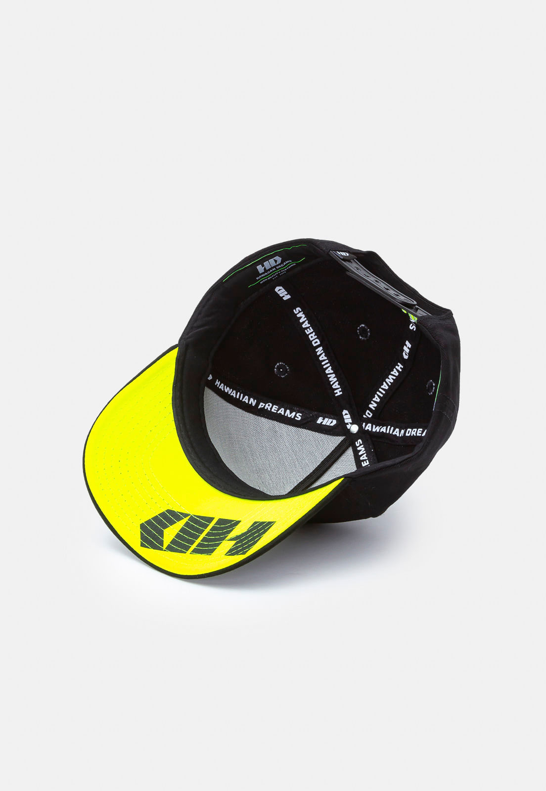 Boné HD Aba Curva Snapback Preto Preto