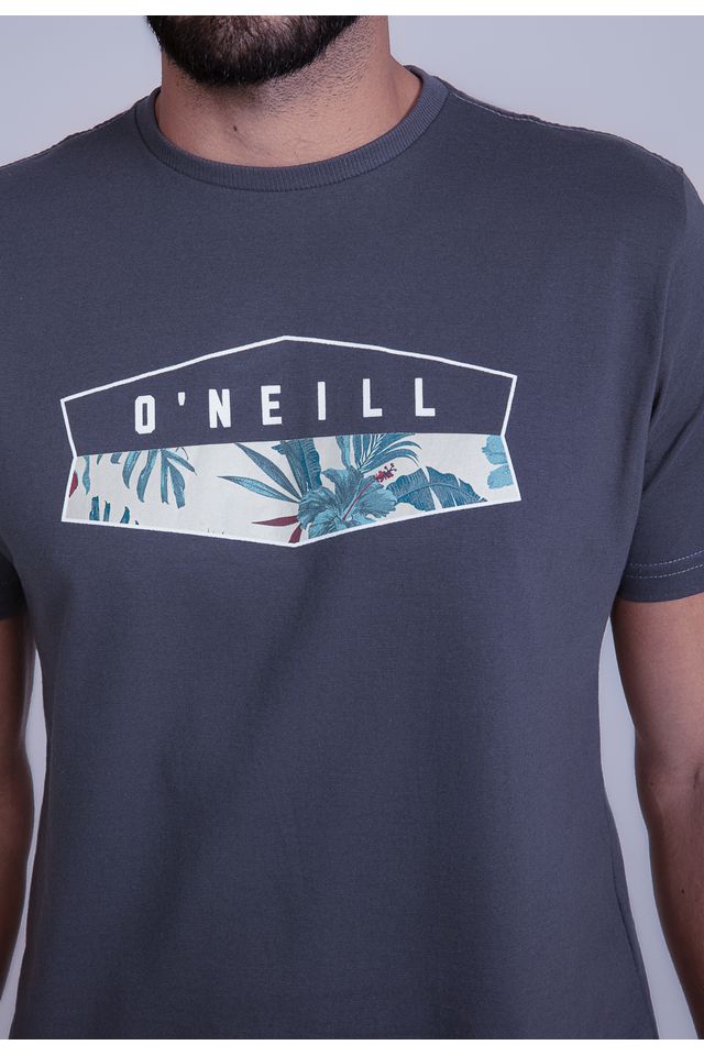 Camiseta-Oneill-Estampada-Cinza-Escuro