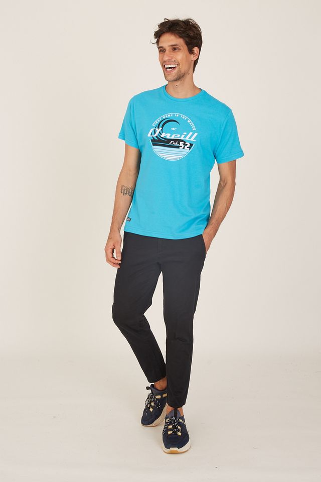 Camiseta-Oneill-Estampada-Azul-Turquesa