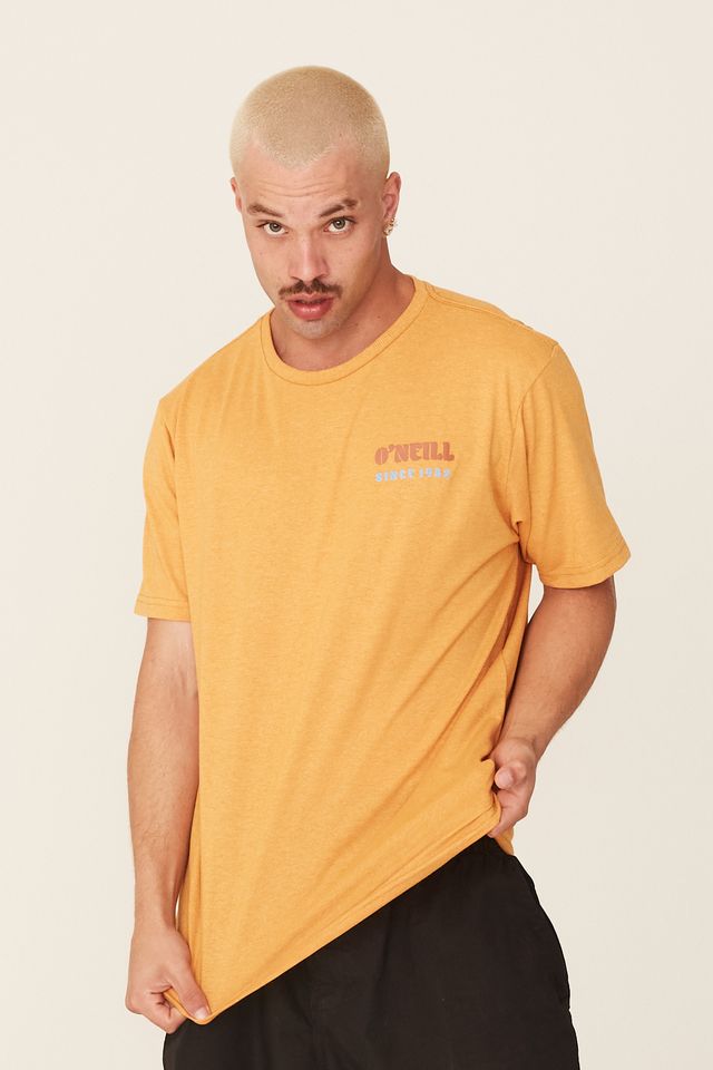Camiseta-Oneill-Estampada-Amarela-Mescla