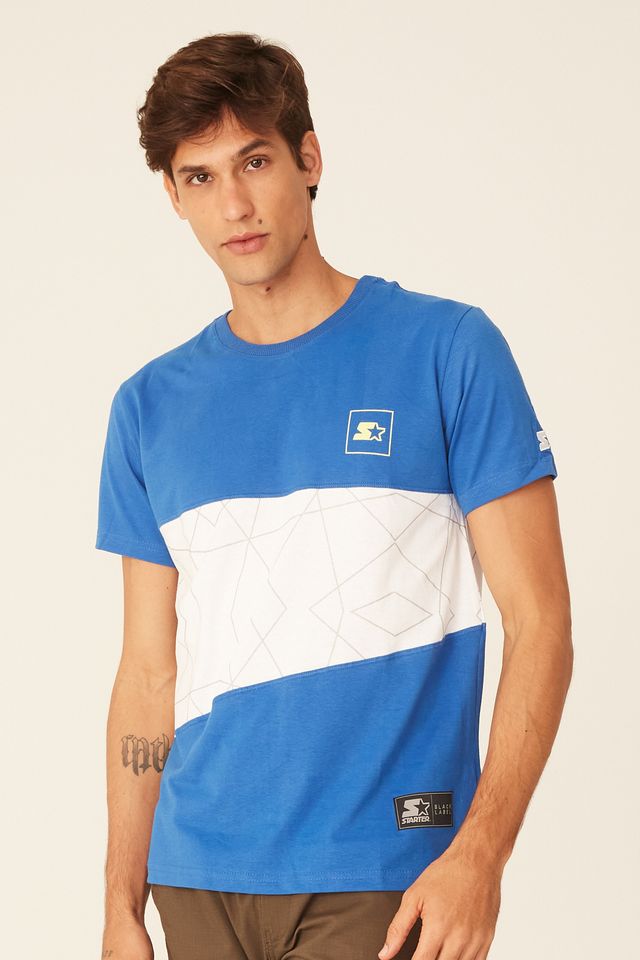 Camiseta-Starter-Recortada-Black-Label-Azul