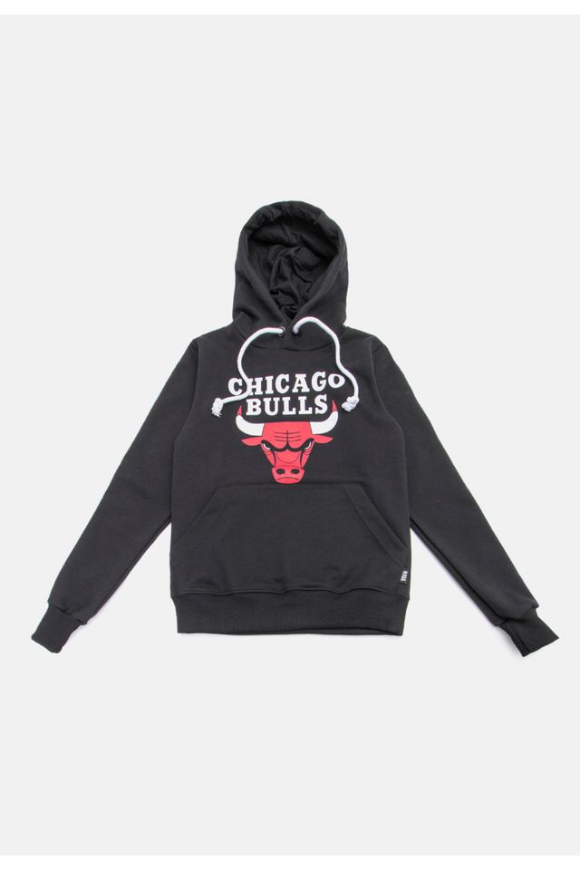 black chicago bulls moletom com capuz