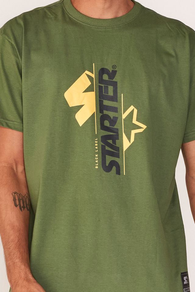 Camiseta-Starter-Plus-Size-Estampada-Verde-Militar