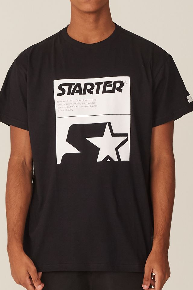 Camiseta-Starter-Plus-Size-Estampada-Preta