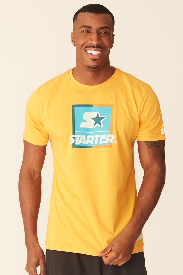Camiseta-Starter-Estampada-Amarela