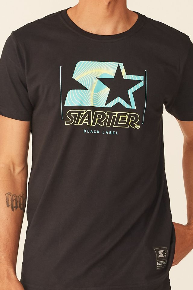 Camiseta-Starter-Estampada-Preta