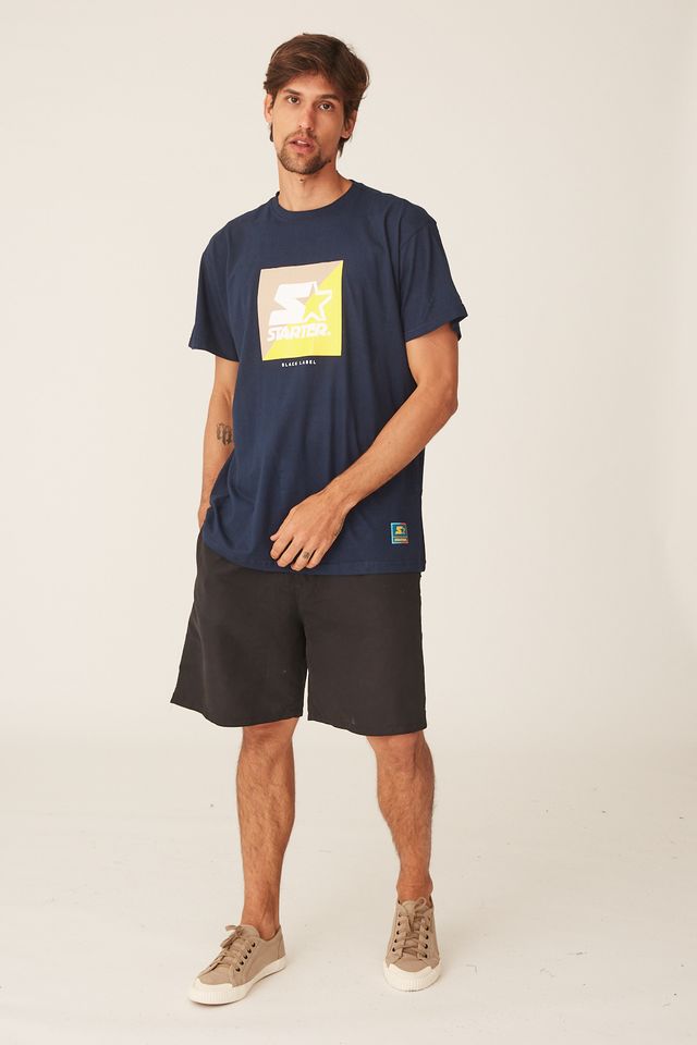 Camiseta-Starter-Plus-Size-Estampada-Azul-Marinho