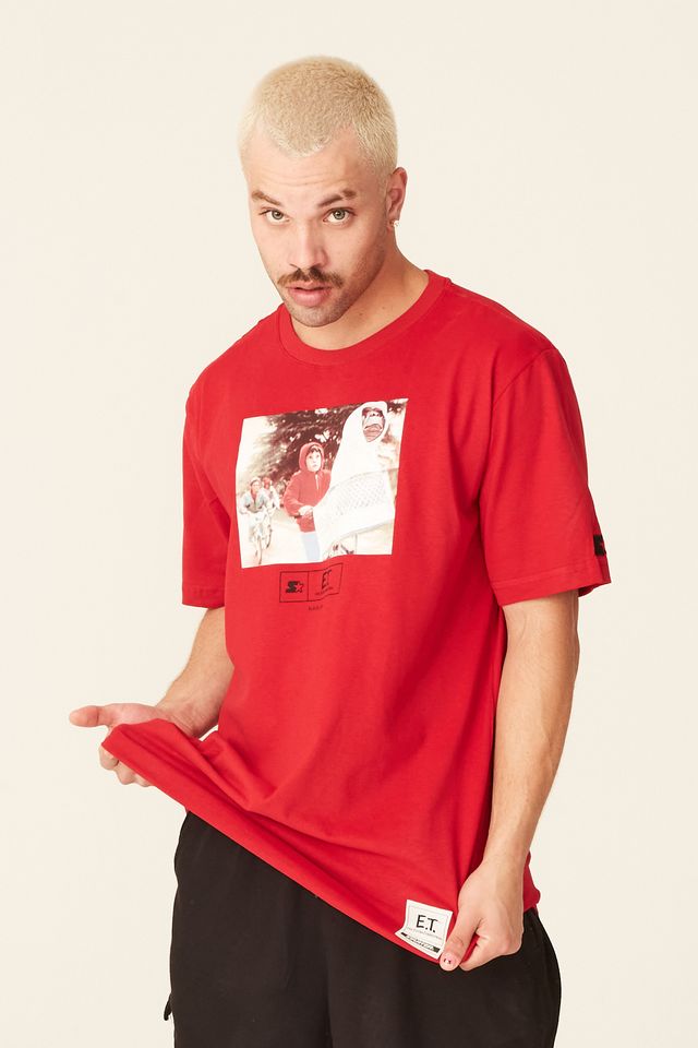Camiseta-Starter-Elliot-Collab-ET-Vermelha