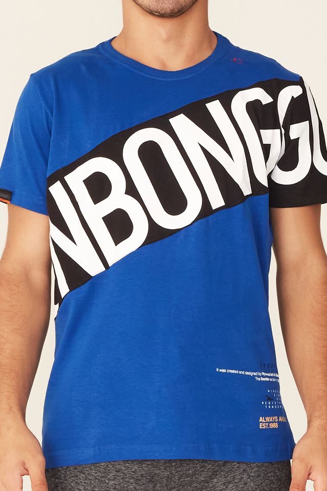 Camiseta-Onbongo-Especial-Estampada-Big-Logo-Azul