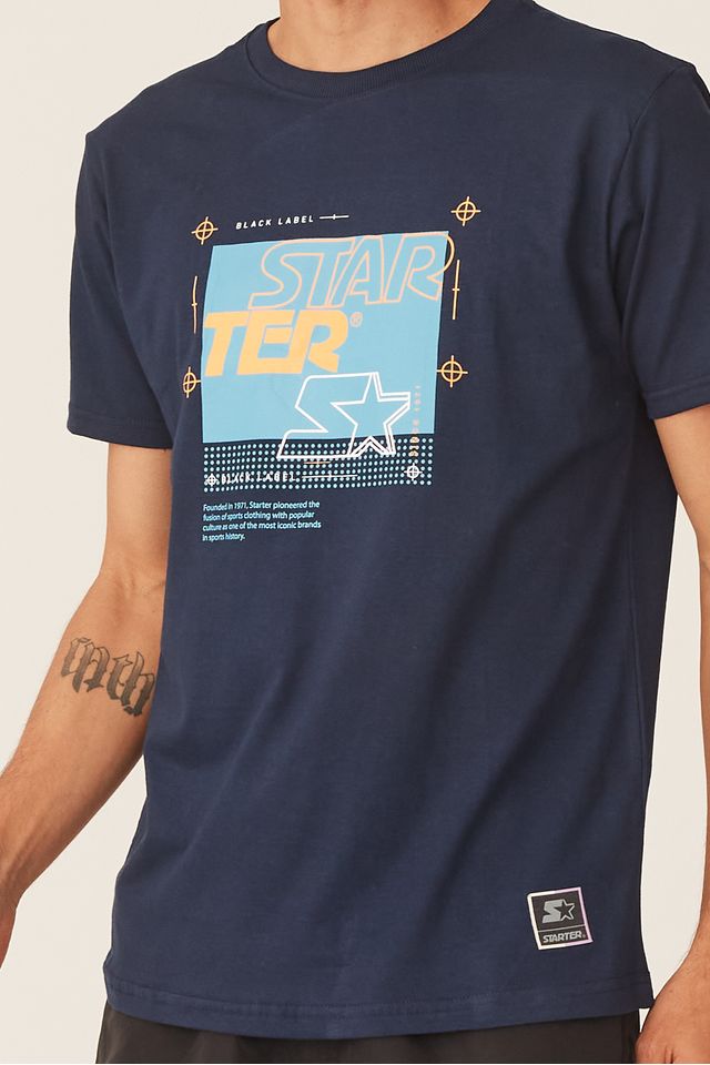 Camiseta-Starter-Estampada-Azul-Marinho