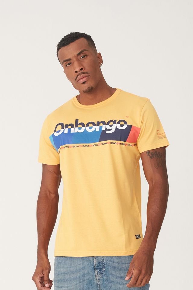 Camiseta-Onbongo-Estampada-Amarela