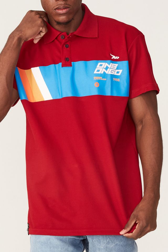 Camisa-Polo-Onbongo-Plus-Size-Piquet-Estampada-Vermelha