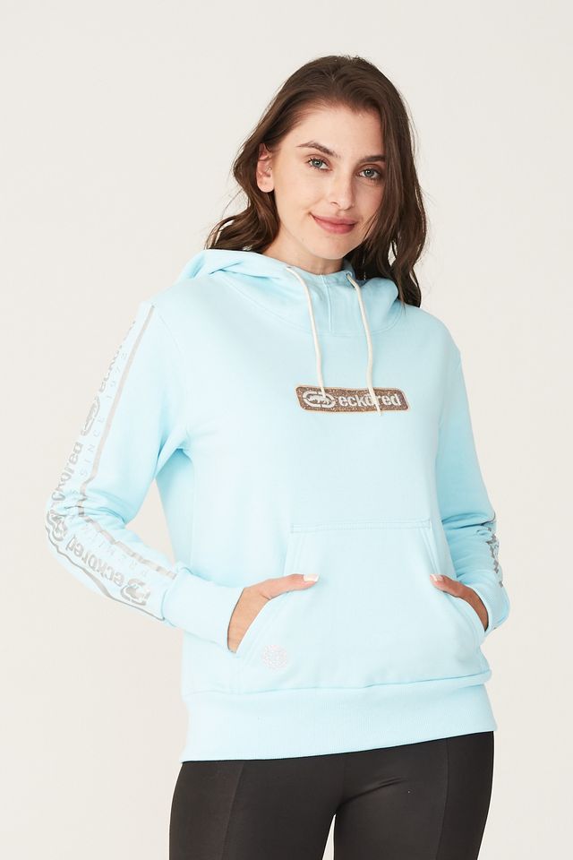 girls light blue moletom com capuz