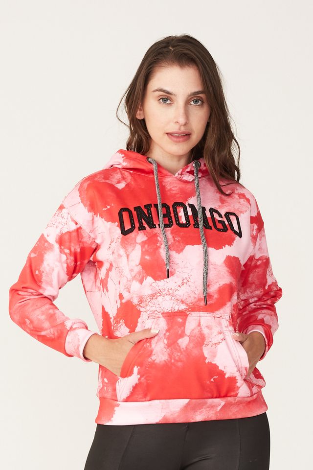 off white tie dye moletom com capuz