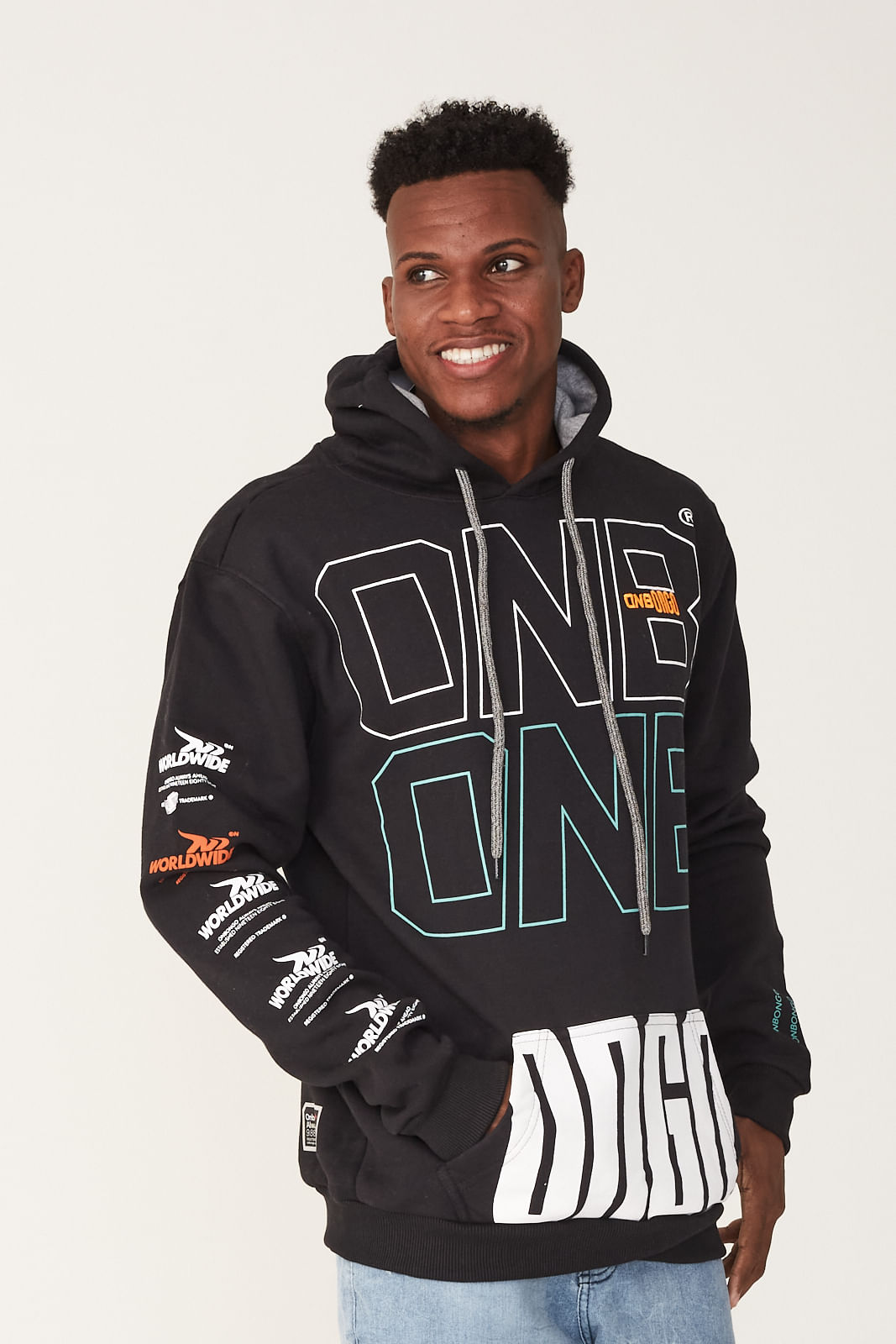 oversized moletom com capuz with jeans