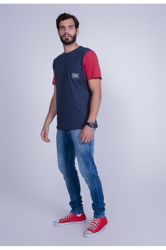 Camiseta-Oneill-Especial-Raglan-Pocket-Rounder-Azul-Mescla