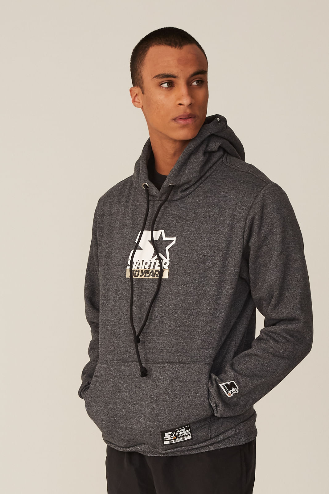 black moletom com capuz zip up