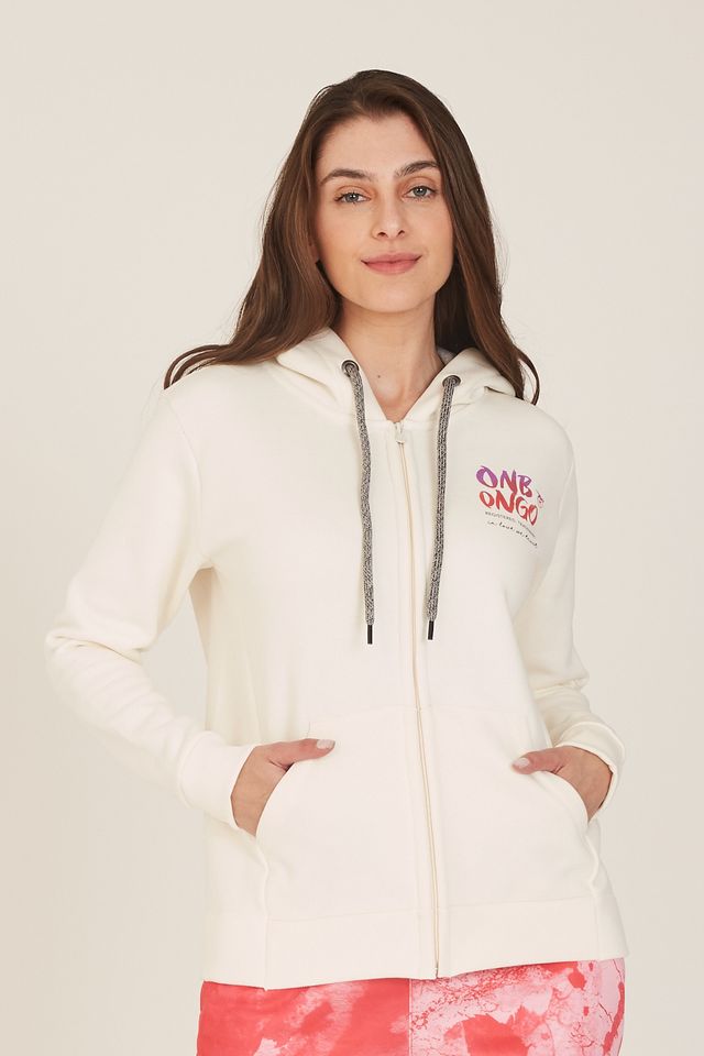 white zip moletom com capuz womens