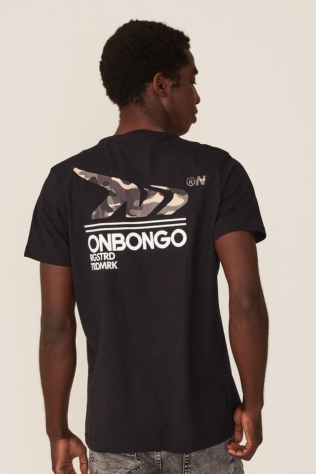Camiseta-Onbongo-Estampada-Preta