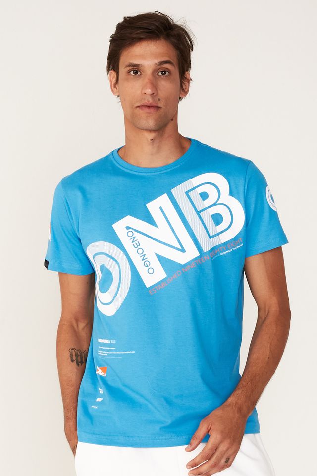 Camiseta-Onbongo-Estampada-Azul-Turquesa