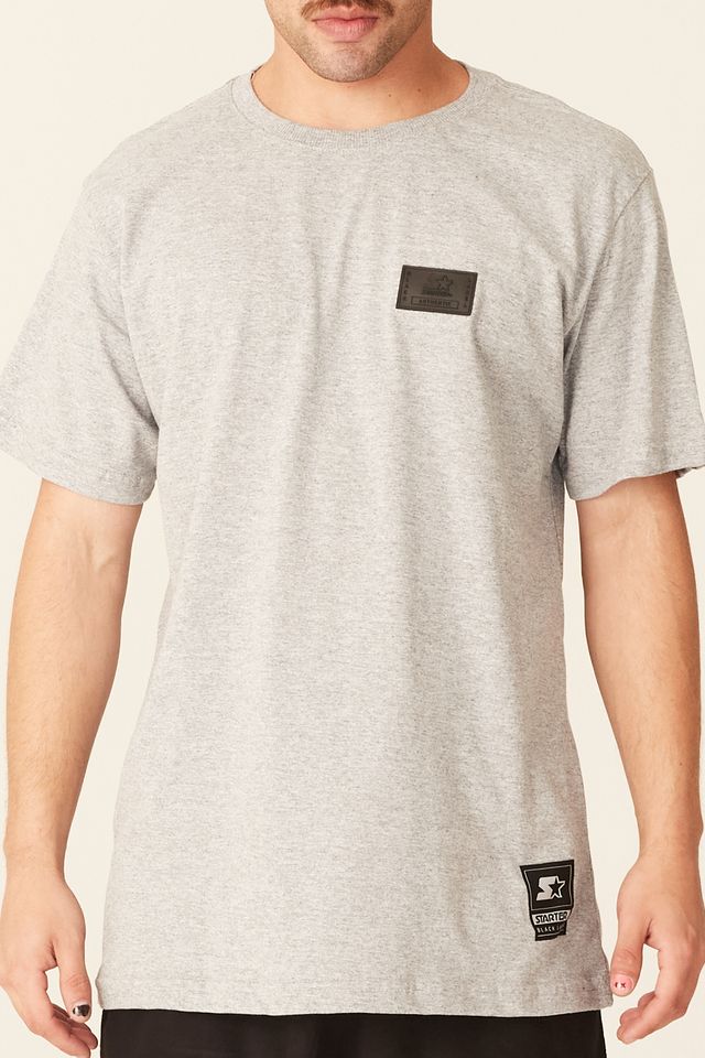 Camiseta-Starter-Mini-Logo-Black-Label-Cinza-Mescla