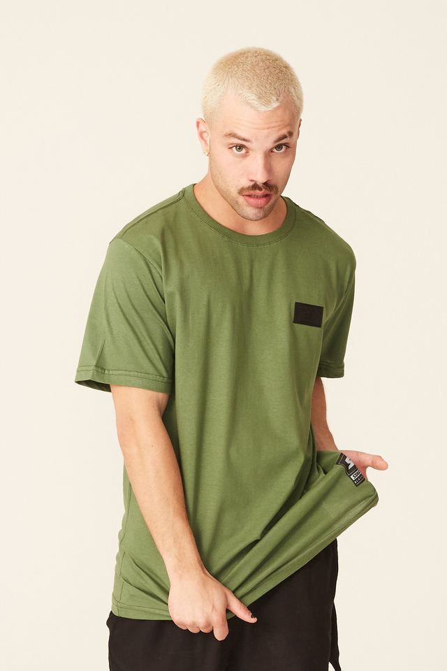 Camiseta-Starter-Mini-Logo-Black-Label-Verde-Militar