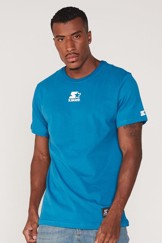 Camiseta-Starter-Estampada-Collab-Cemporcento-Skate-Azul