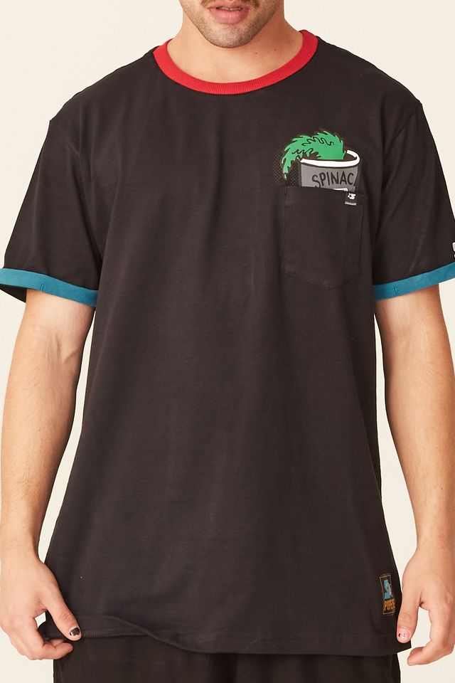 Camiseta-Starter-Especial-Collab-Popeye-Preta