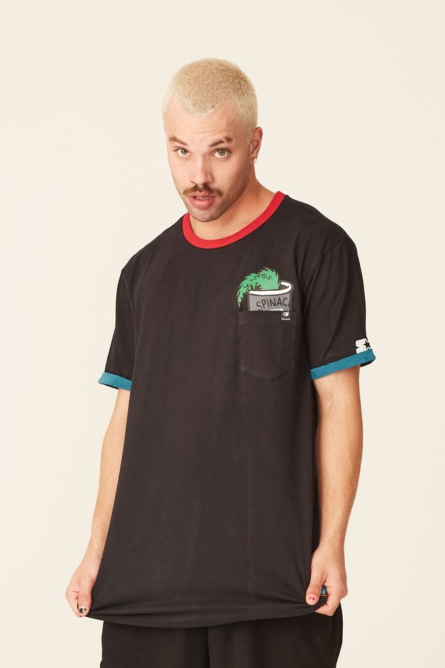 Camiseta-Starter-Especial-Collab-Popeye-Preta