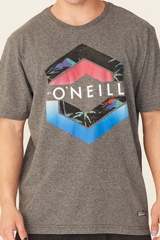 Camiseta-Oneill-Estampada-Brand-Logo-Cinza-Mescla-Escuro